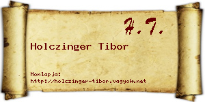 Holczinger Tibor névjegykártya